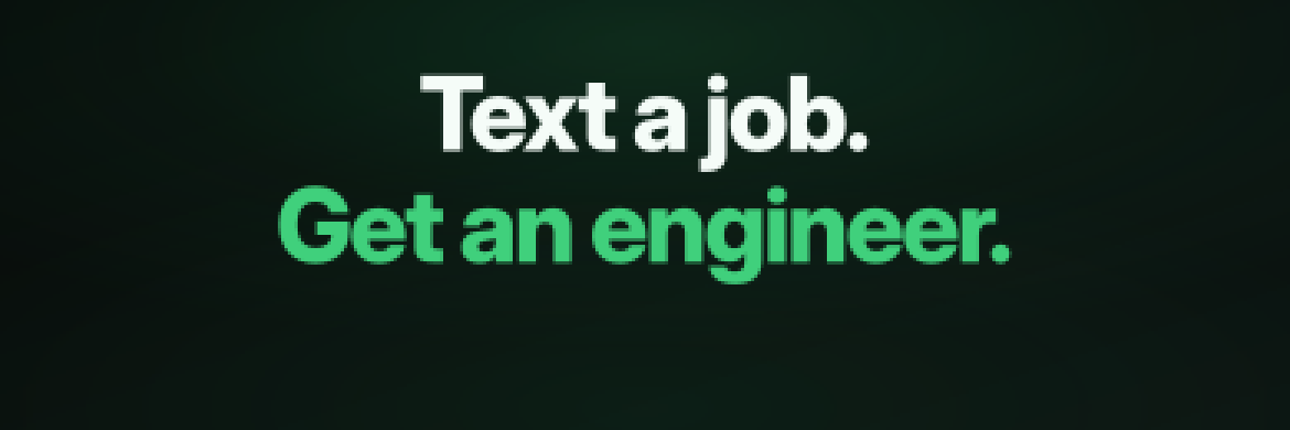 The header rendered at true phone size and magnified, showing the headline remains fully legible